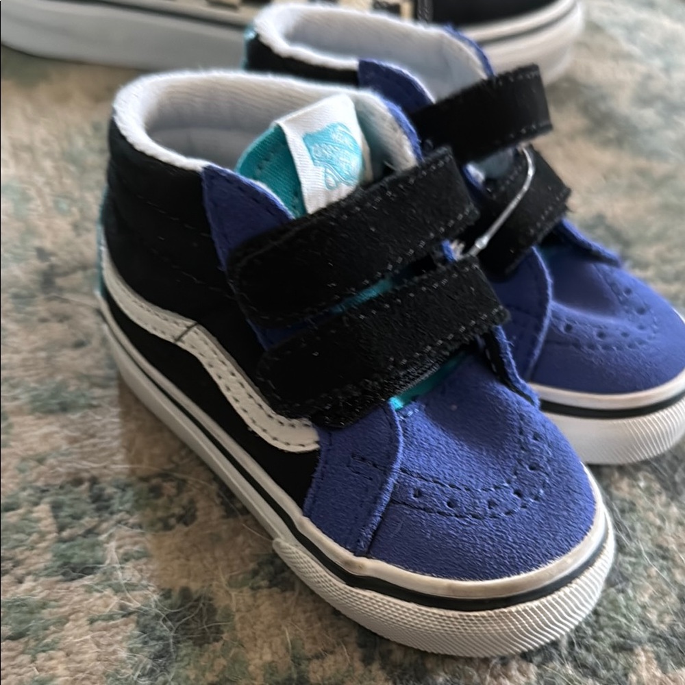 Vans Blue and Black Classic Skate Sneakers